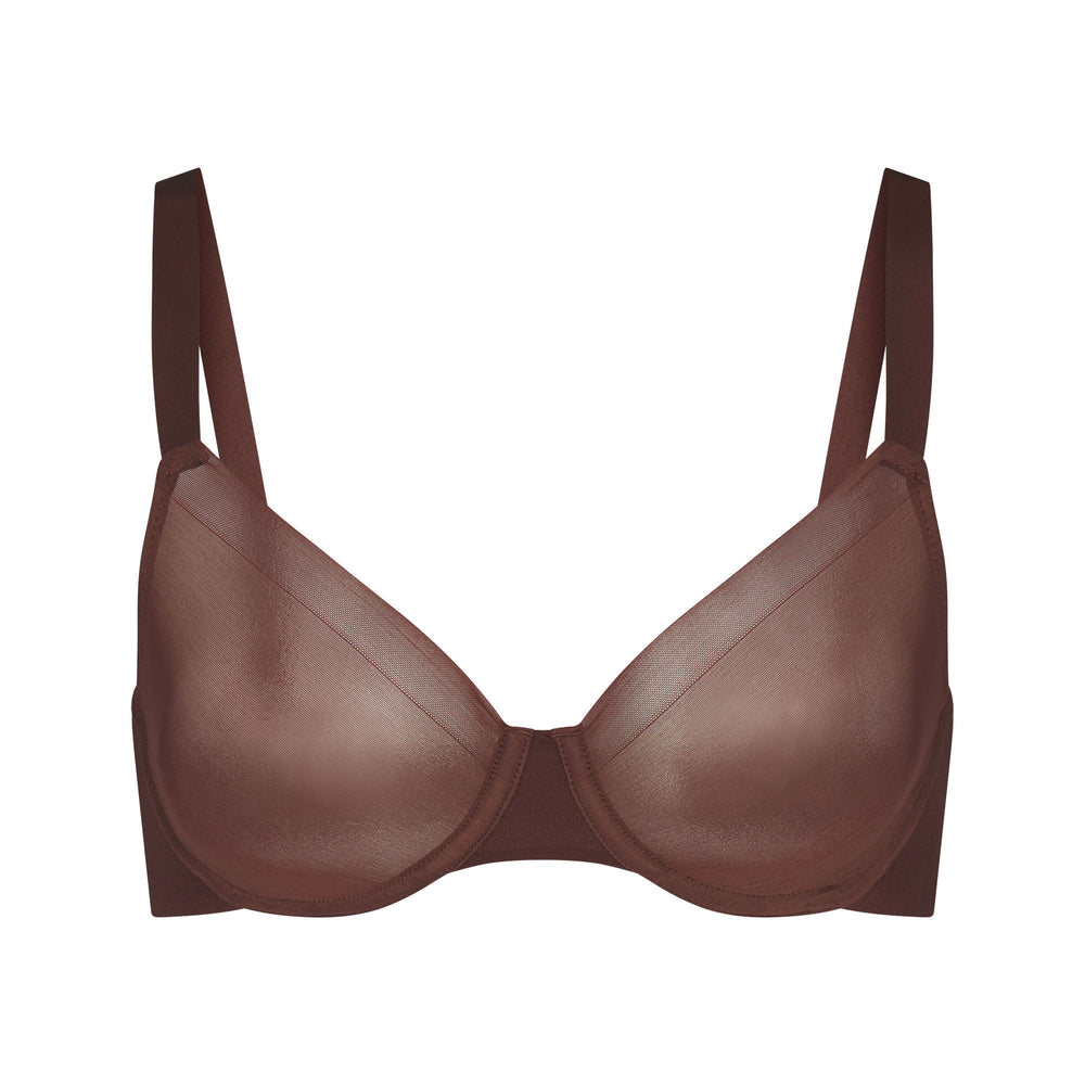 Skims NO SHOW MOLDED UNLINED Demi Bra Chocola | 73HEXIWNG