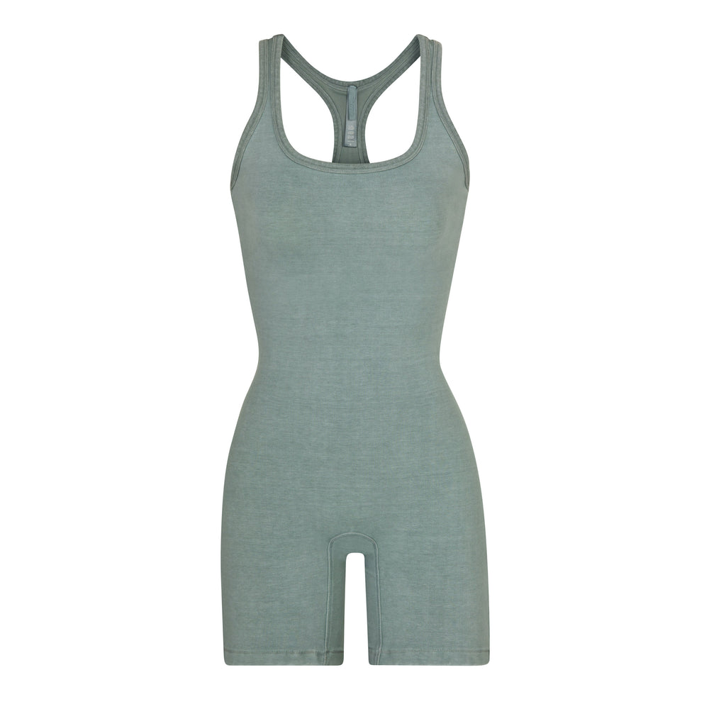 Skims OUTDOOR Mid Thigh Bodysuit Blauw | 10XLNOWSK