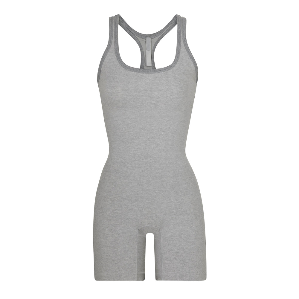 Skims OUTDOOR Mid Thigh Bodysuit Grijs | 42KGYCDZM