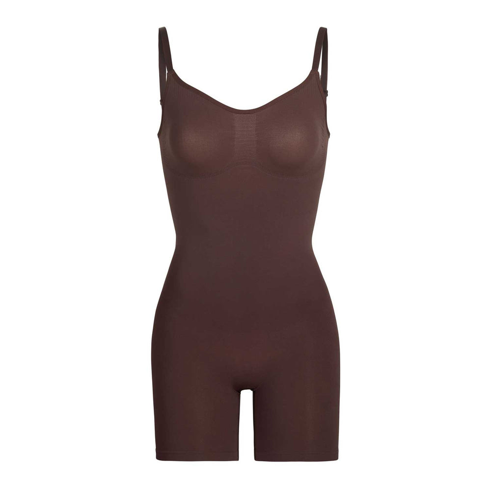 Skims SCULPTING BODYSUIT MID THIGH W. OPEN GUSSET Bodysuit Chocola | 90CRHJUMF