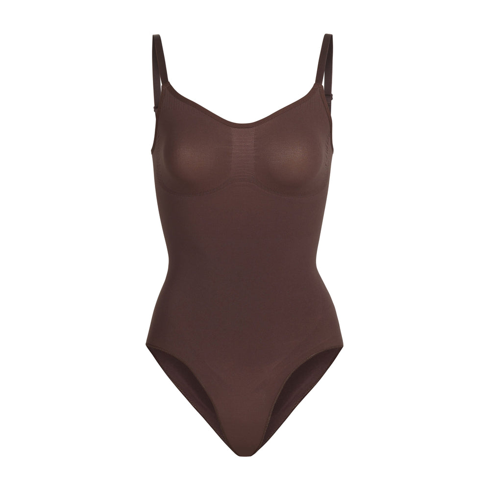 Skims SCULPTING BODYSUIT W. SNAPS Bodysuit Chocola | 87VFUEGXK