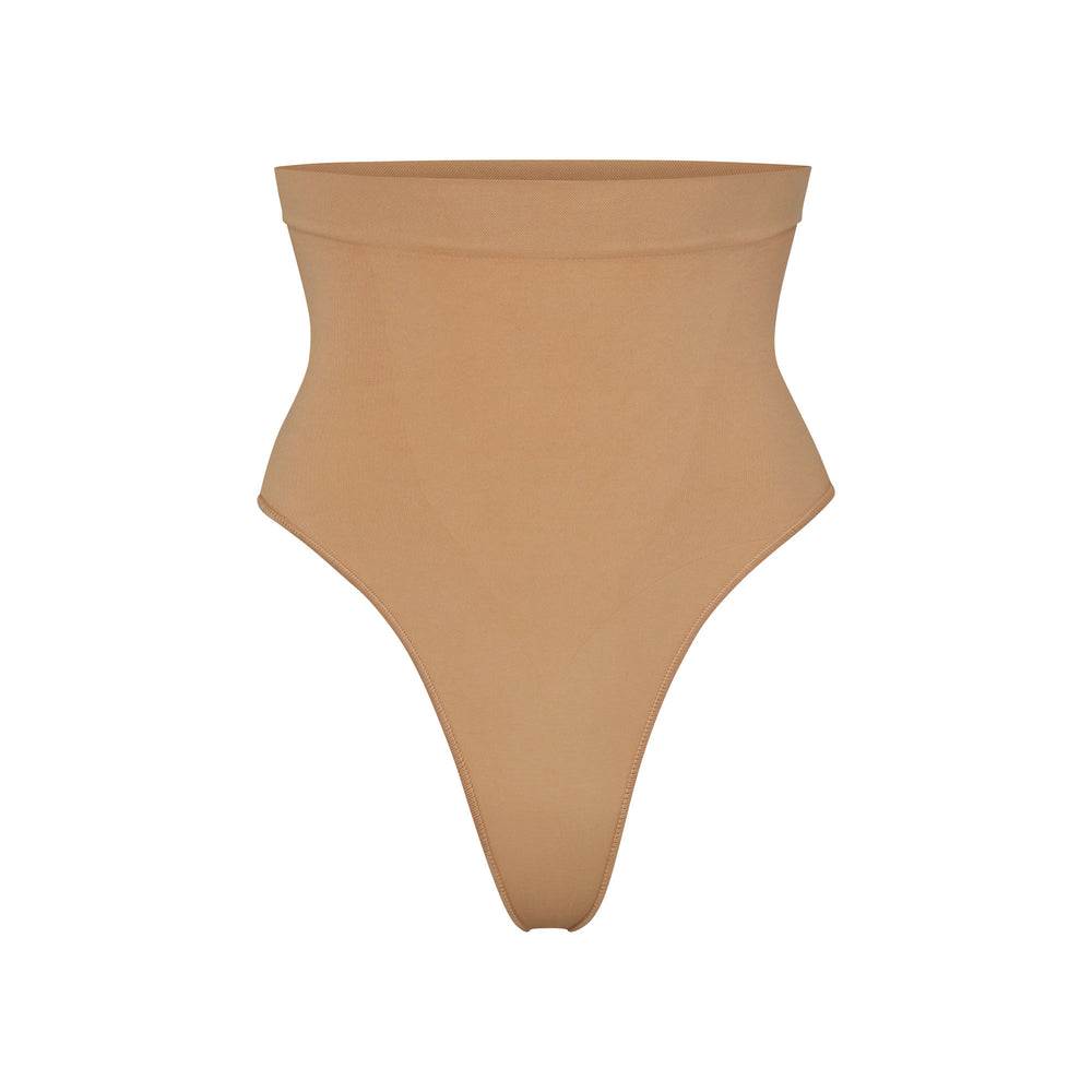 Skims SCULPTING MID WAIST Thong Beige | 61GCMIEYH