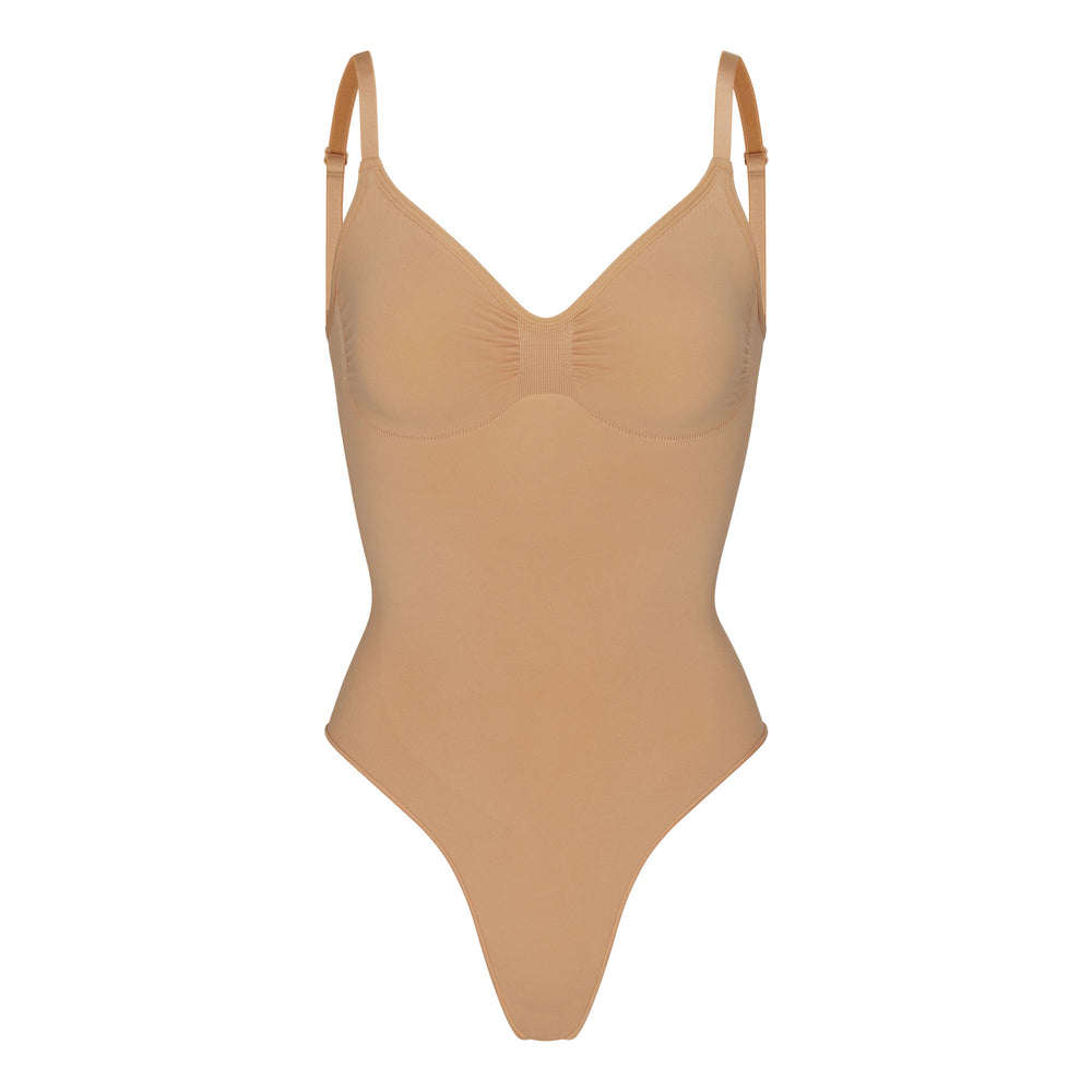 Skims SEAMLESS SCULPT BODYSUIT Low Back Bodysuit Beige | 24YKXIUEB