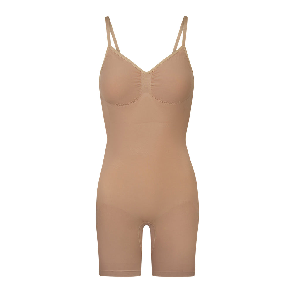 Skims SEAMLESS SCULPT MID THIGH Low Back Bodysuit Beige | 24THMQYGB