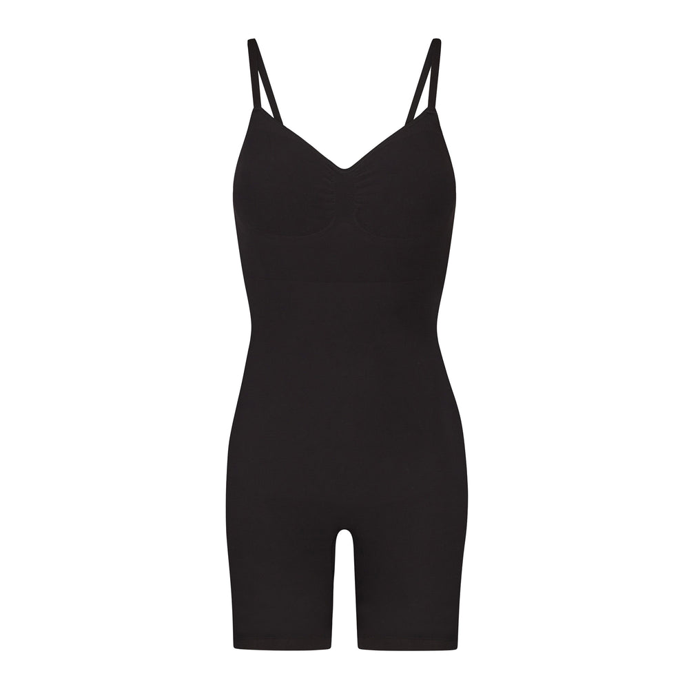 Skims SEAMLESS SCULPT MID THIGH Low Back Bodysuit Zwart | 83ZWVFPCA