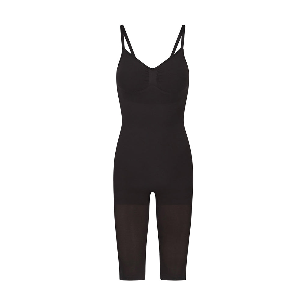 Skims SEAMLESS SCULPT WITH HOSIERY LEG Low Back Bodysuit Zwart | 61IZEUDBO