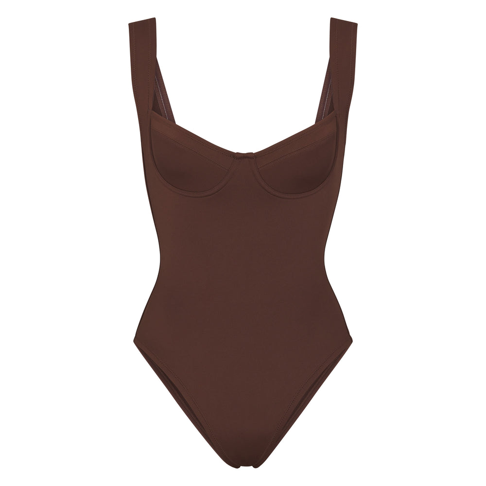Skims SHAPING SWIM UNDERWIRE One Piece Chocola | 03HIUQLZE