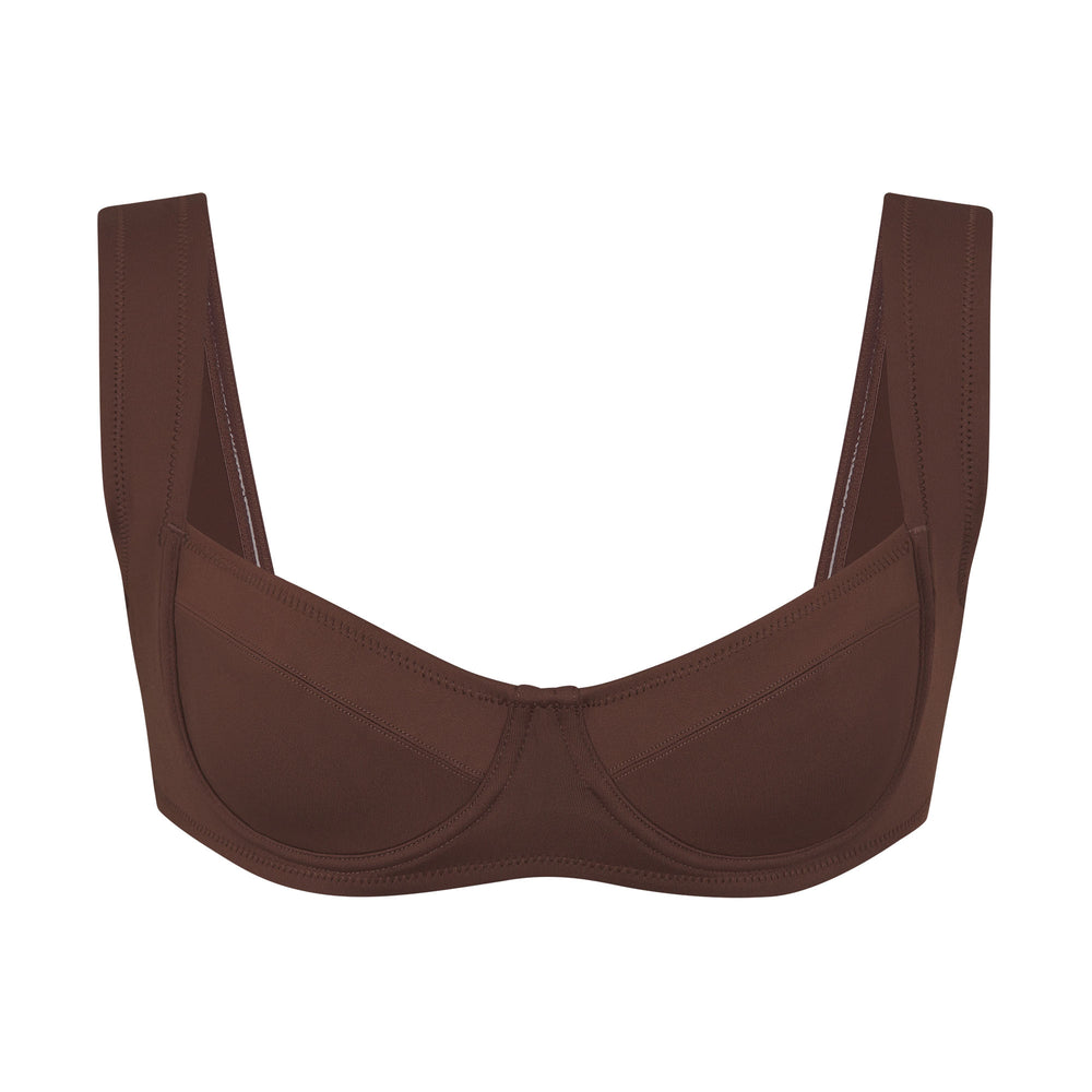 Skims SHAPING SWIM UNLINED UNDERWIRE BIKINI TOP Two Pieces Chocola | 51LIHOTEN