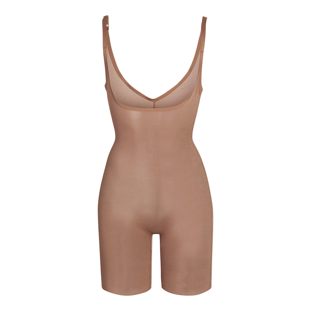 Skims SHEER SCULPT OPEN BUST Bodysuit Bruin | 40IJUXBYN