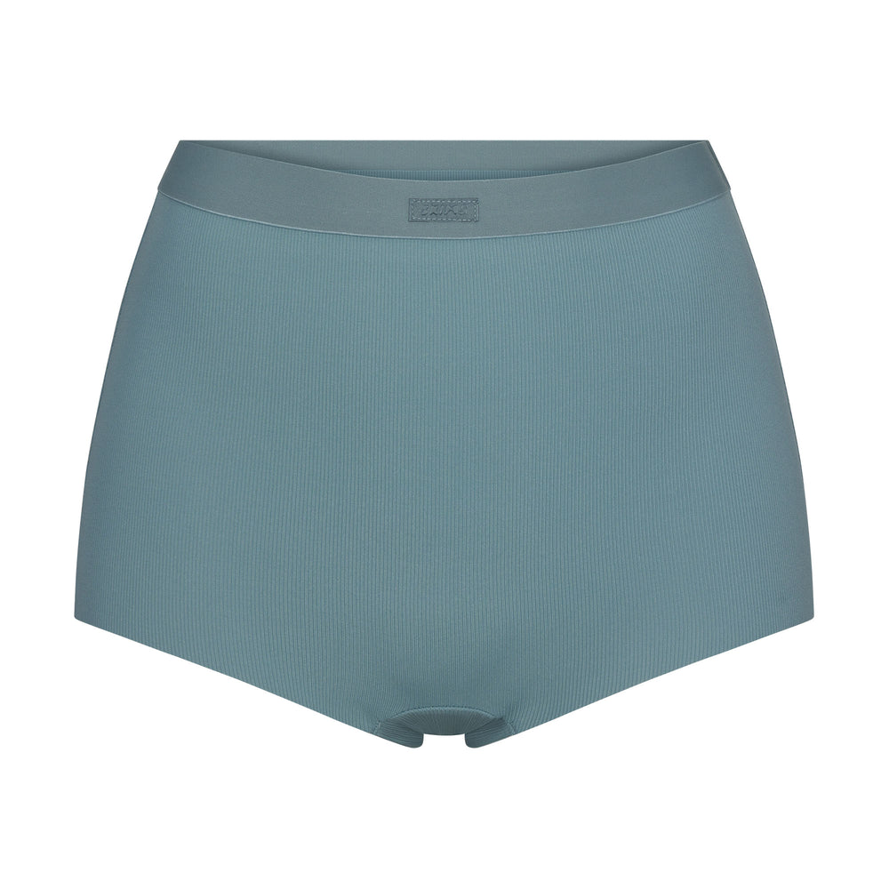 Skims SMOOTH RIB Boy Short Blauw | 15OWFZMEV