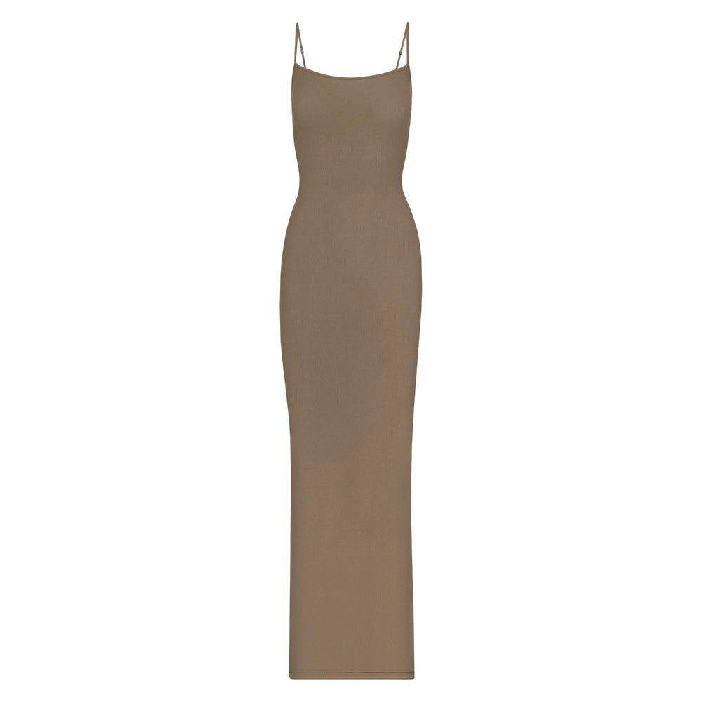 Skims SOFT LOUNGE LONG SLIP Jurk Abrikoos | 81OWRPNSK
