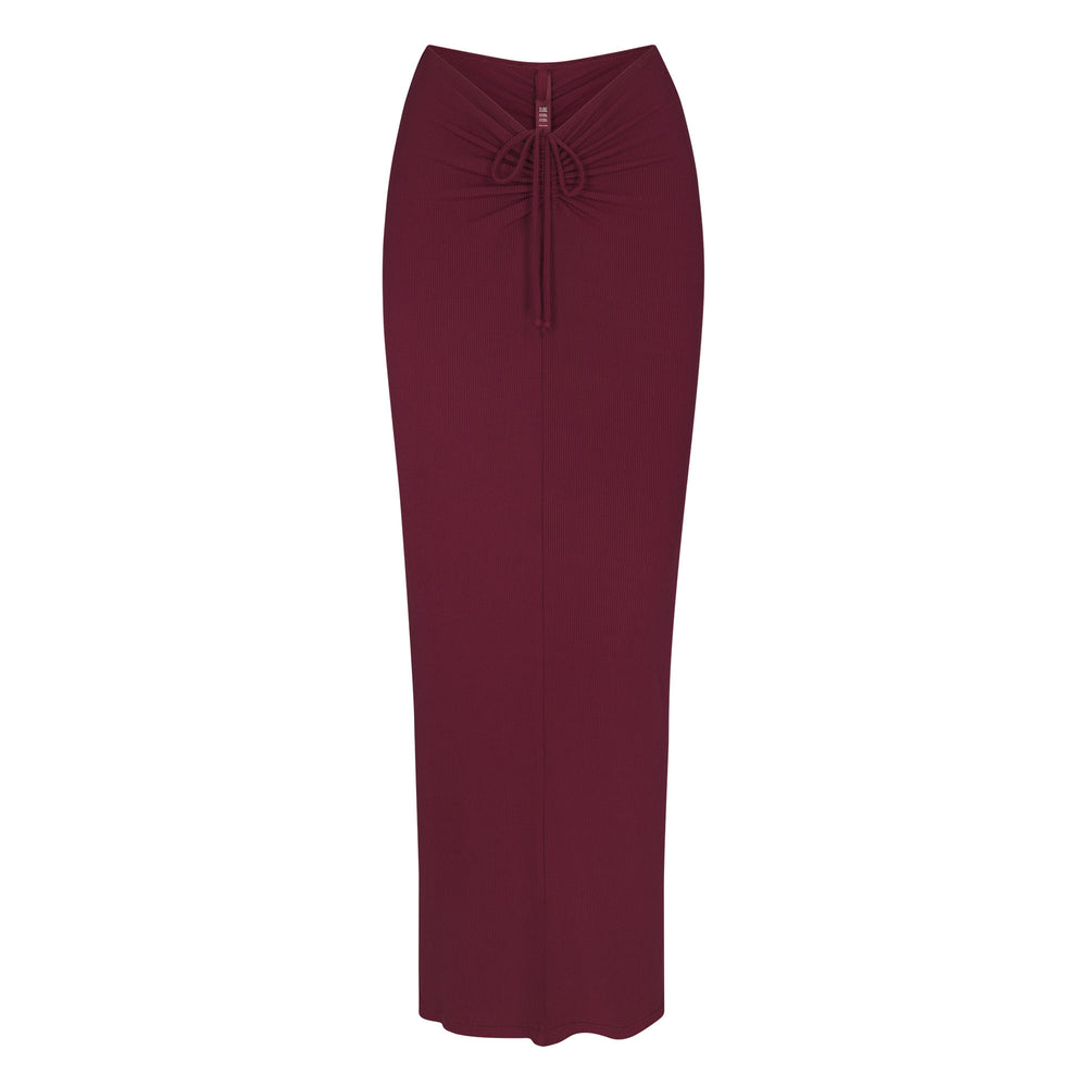 Skims SOFT LOUNGE RUCHED LONG Rok Paars | 13ECORUTA