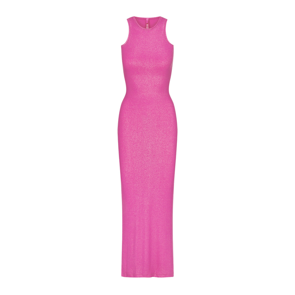 Skims SOFT LOUNGE SHIMMER RACERBACK Jurk Fuchsie | 04WVTQNRO