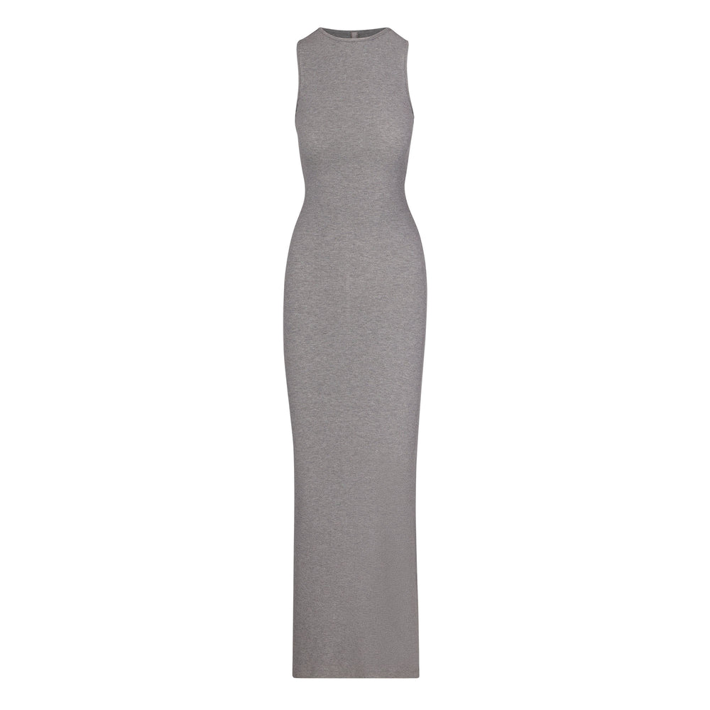 Skims SOFT LOUNGE SLEEVELESS LONG Jurk Grijs | 14LBXATGI