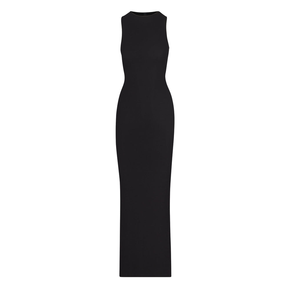Skims SOFT LOUNGE SLEEVELESS LONG Jurk Zwart | 41SQXOFPG