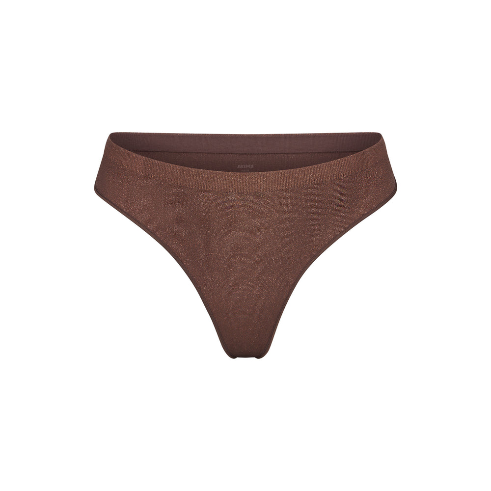 Skims SOFT SMOOTHING SHINE Thong Chocola | 73TZAYCPN