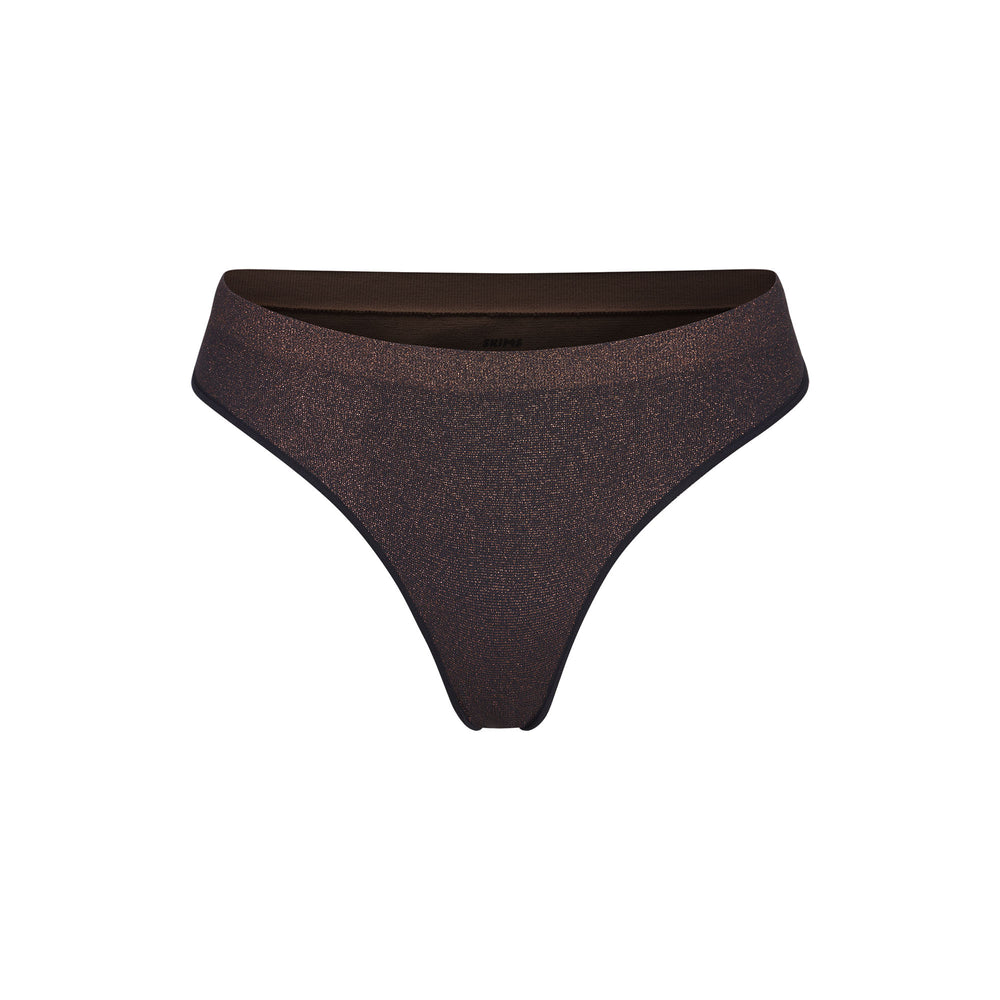 Skims SOFT SMOOTHING SHINE Thong Zwart | 93GCISWNU