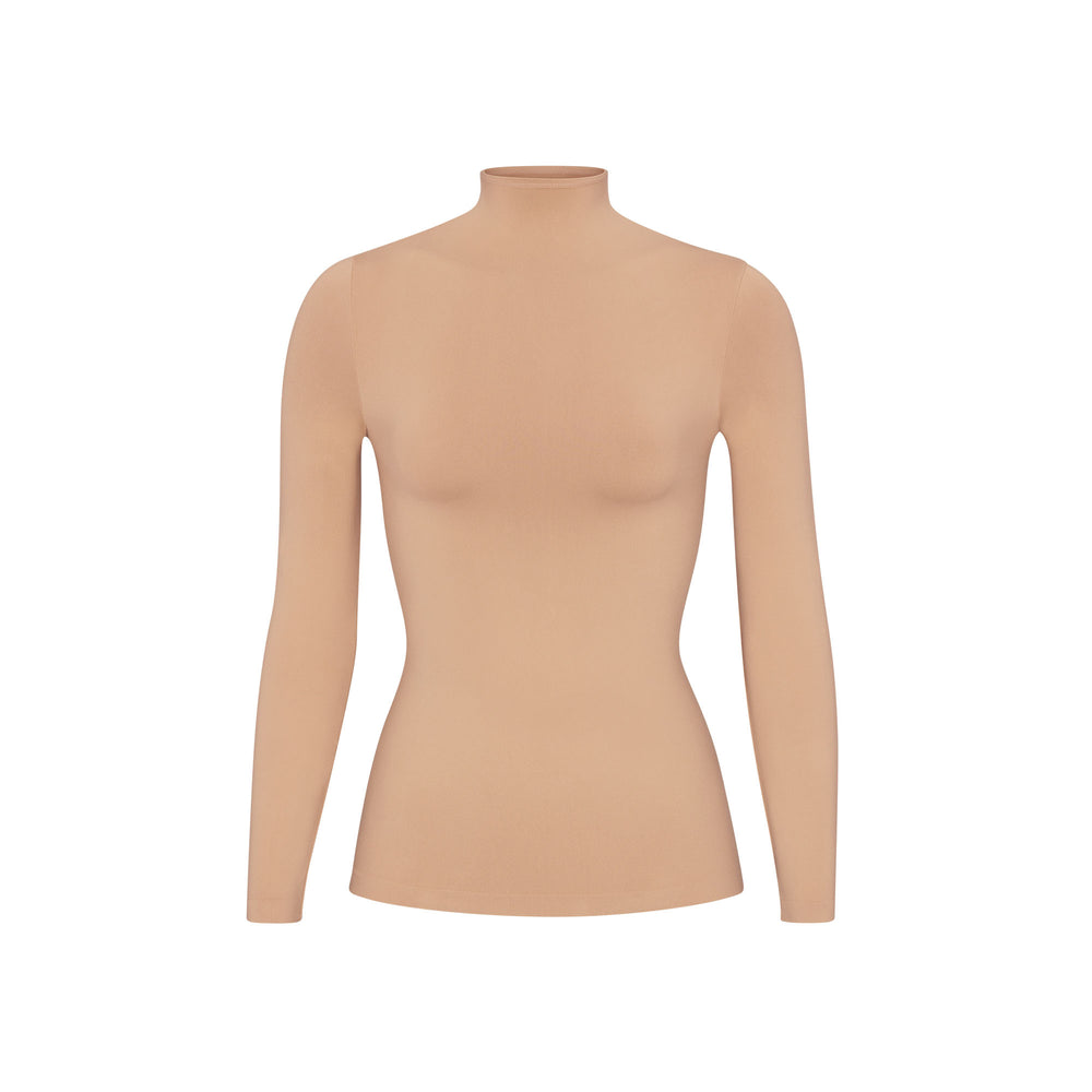 Skims SOFT SMOOTHING TURTLENECK TOP T-shirt Beige | 29DARUTCL