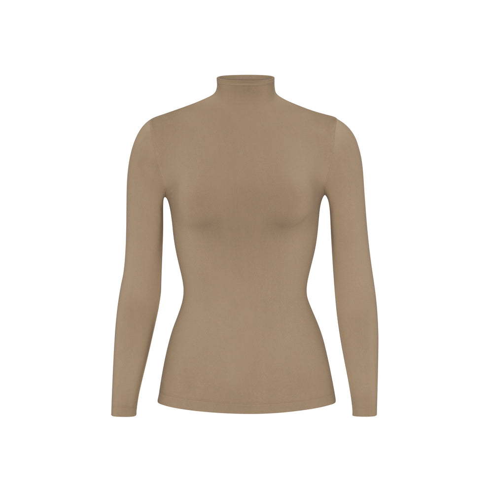 Skims SOFT SMOOTHING TURTLENECK TOP T-shirt Abrikoos | 36ATEPMHO