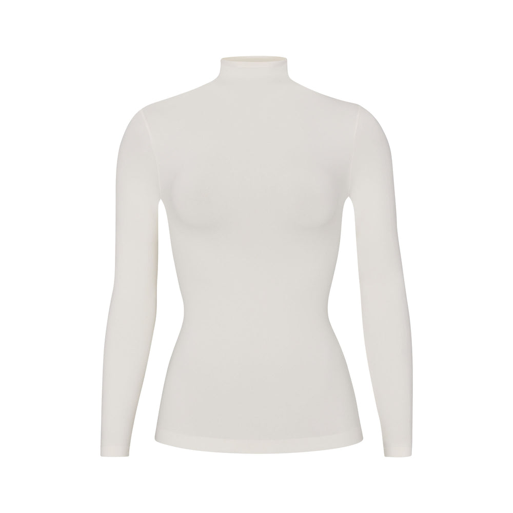 Skims SOFT SMOOTHING TURTLENECK TOP T-shirt Wit | 74ALVYKME