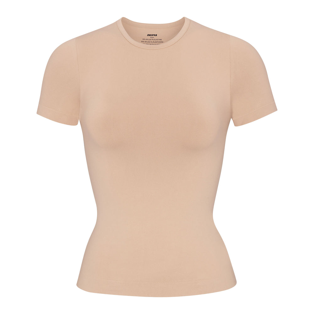 Skims SOFT SMOOTHING T-shirt Beige | 02PGRXSFI