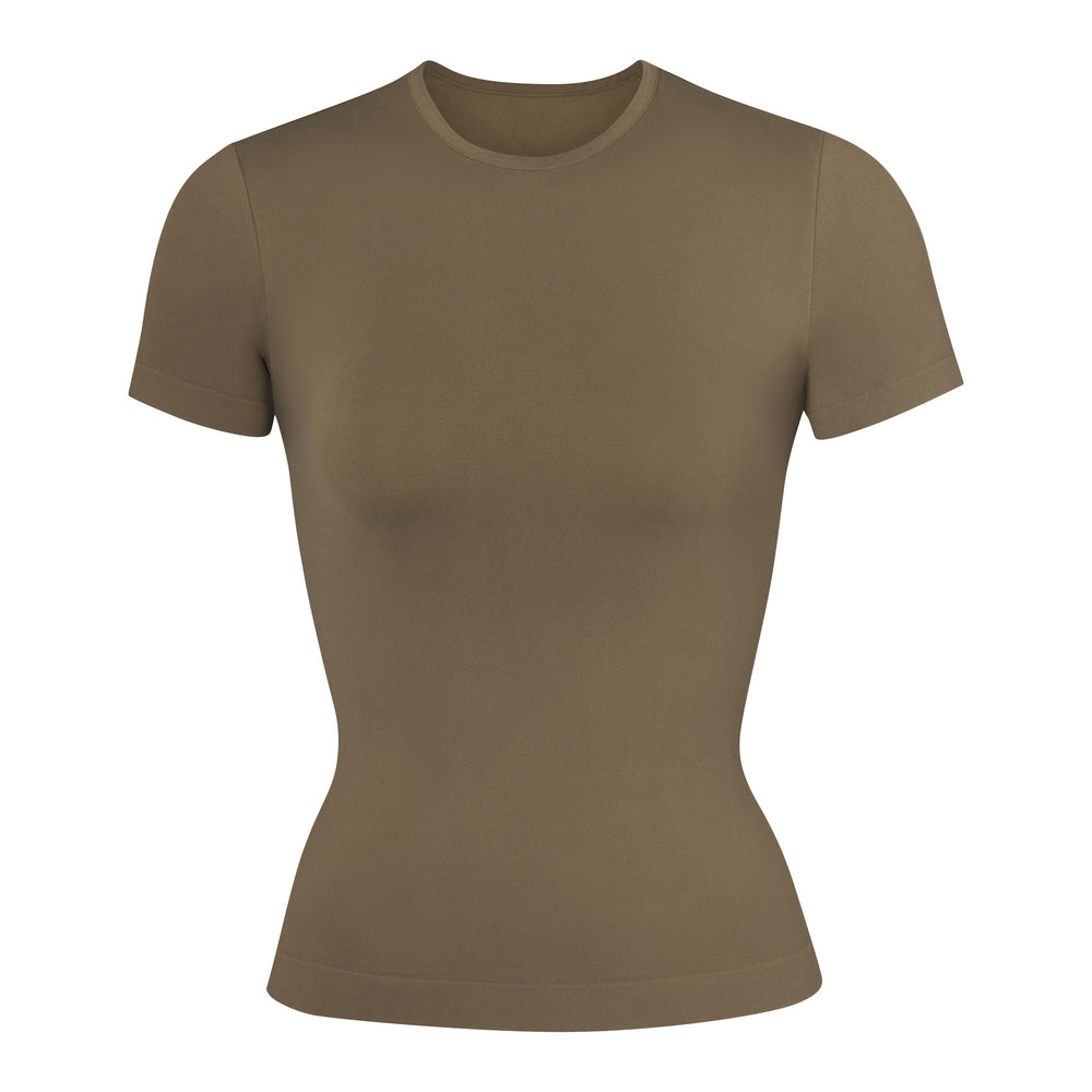 Skims SOFT SMOOTHING T-shirt Groen | 78YABIGHK