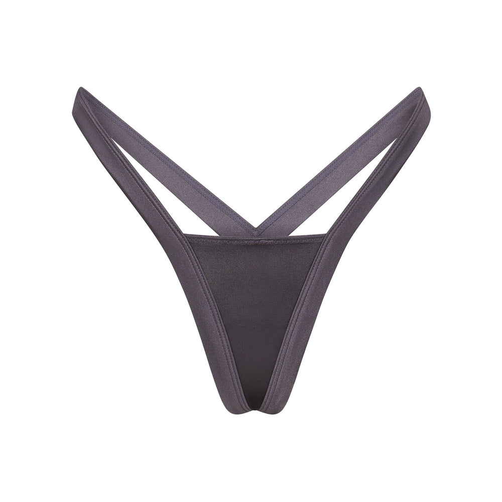 Skims STRETCH SATIN BUTTERFLY Thong Paars | 74WYUGTZK