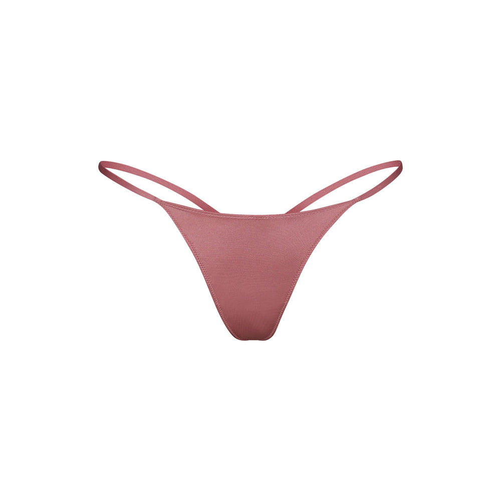 Skims STRETCH SATIN DIP Thong Roze | 27ZIMWYEB