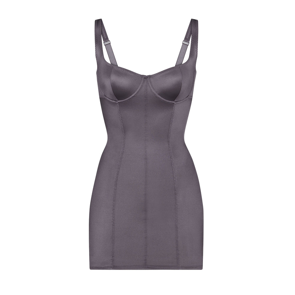 Skims STRETCH SATIN Jurk Paars | 19CLVPERF