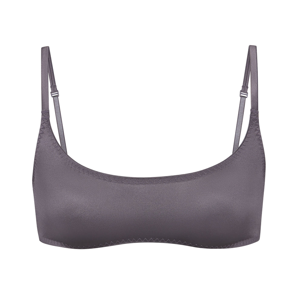 Skims STRETCH SATIN SCOOP NECK Bralette Paars | 95YWJOEHQ