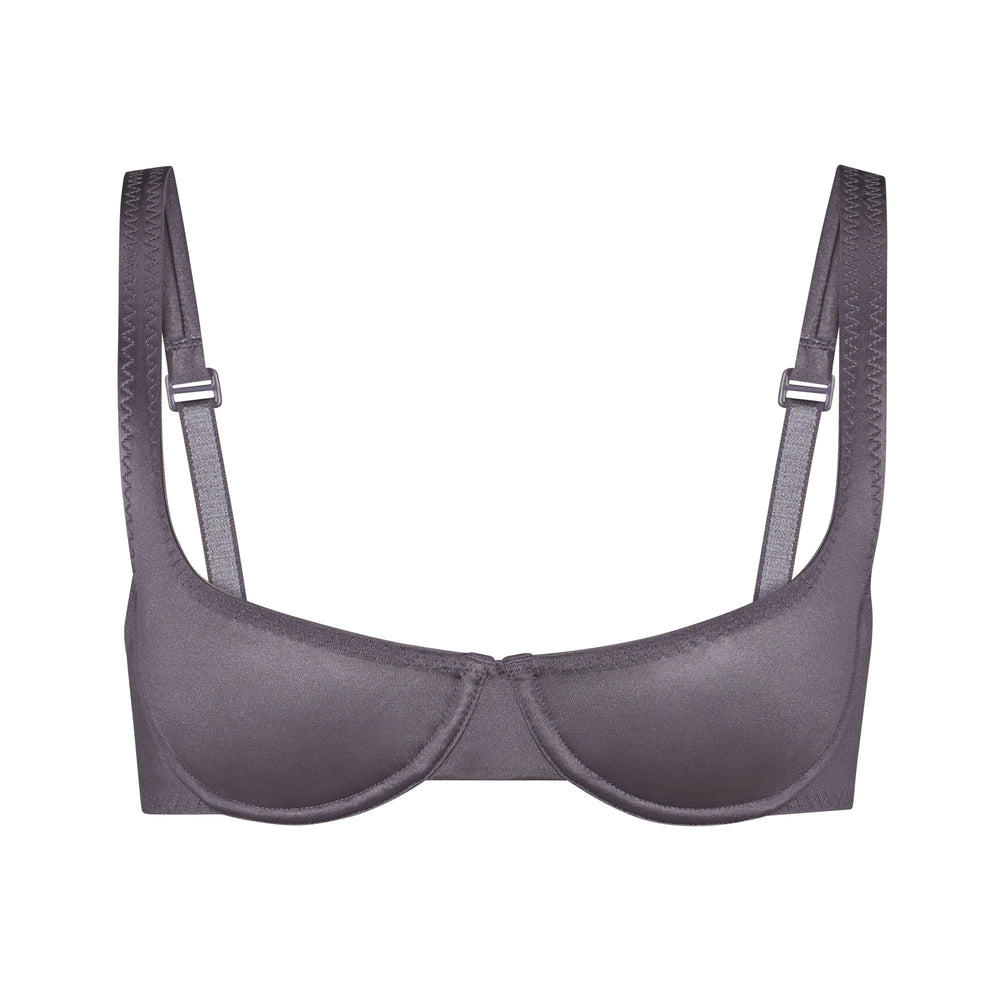 Skims STRETCH SATIN SCOOP Underwire Bra Paars | 65QLODVZI