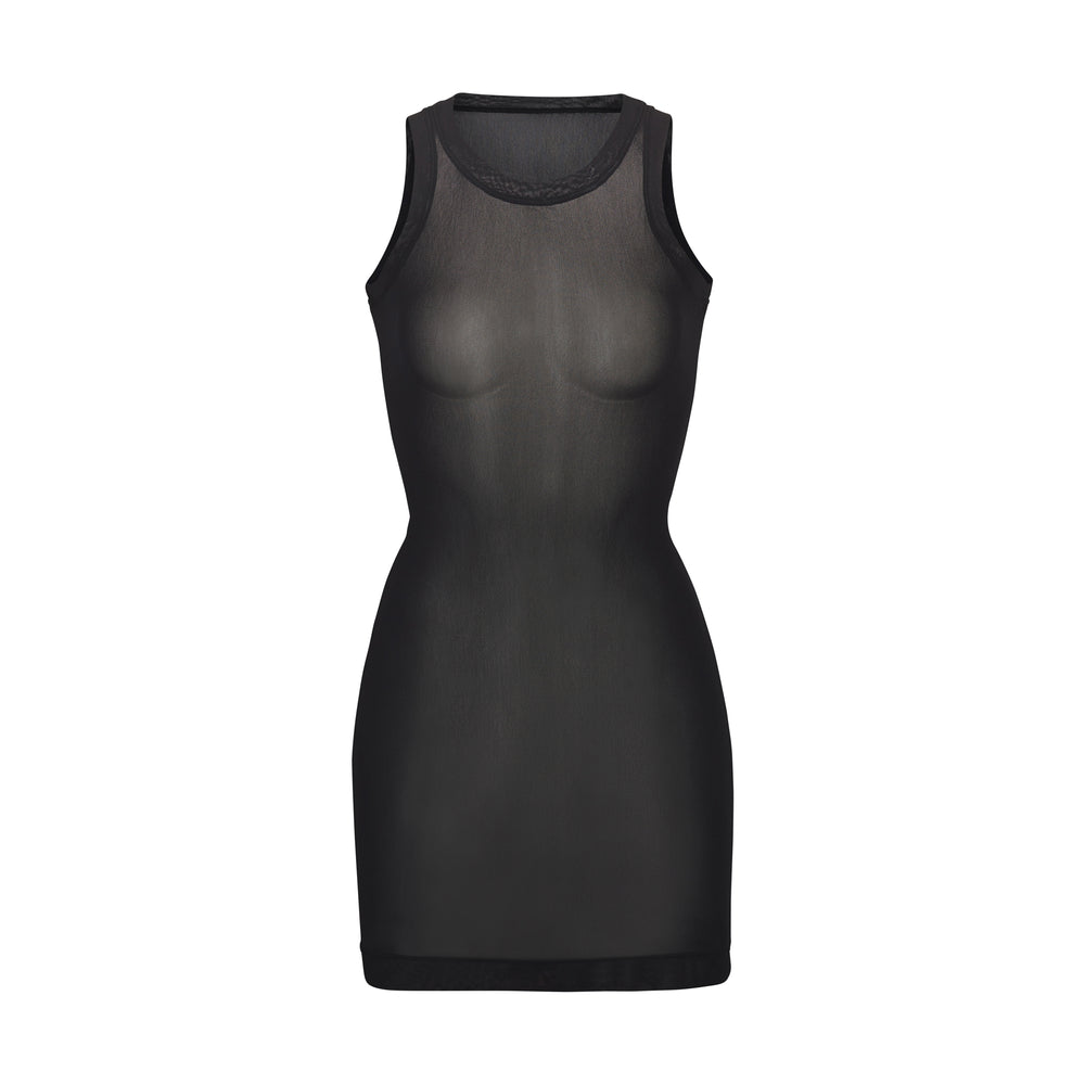 Skims SUMMER MESH HIGH NECK TANK Jurk Zwart | 96ICHRWFJ