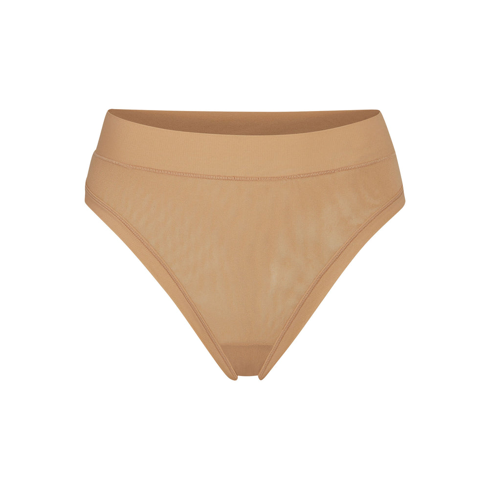 Skims SUMMER MESH MID WAIST Thong Beige | 21KBULWRD