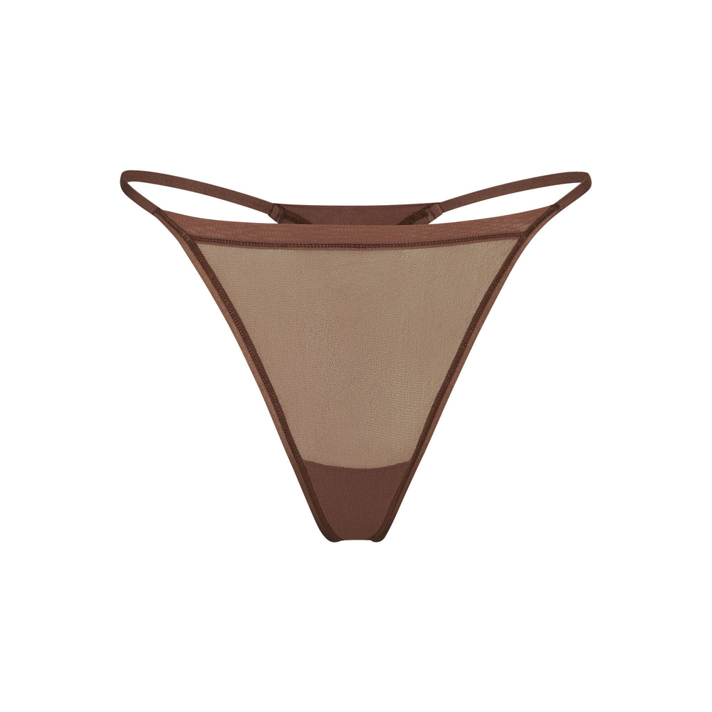 Skims SUMMER MESH STRING Thong Chocola | 52TCXSGOM