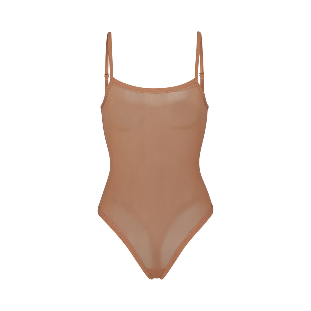 Skims SUMMER MESH Strappy Bodysuit Abrikoos | 52UOFJHXQ