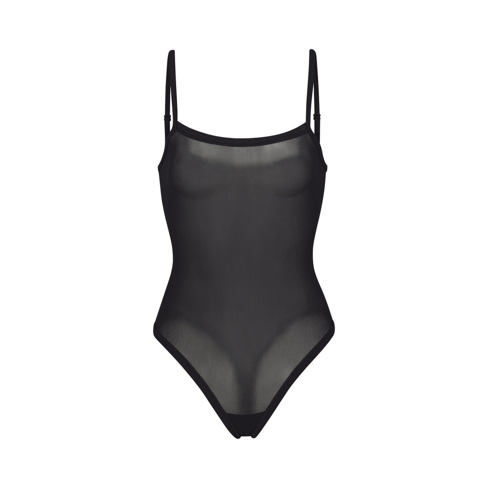 Skims SUMMER MESH Strappy Bodysuit Zwart | 89HZKGRMY