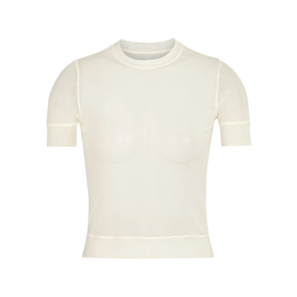 Skims SUMMER MESH T-shirt Wit | 13QPDCWMB