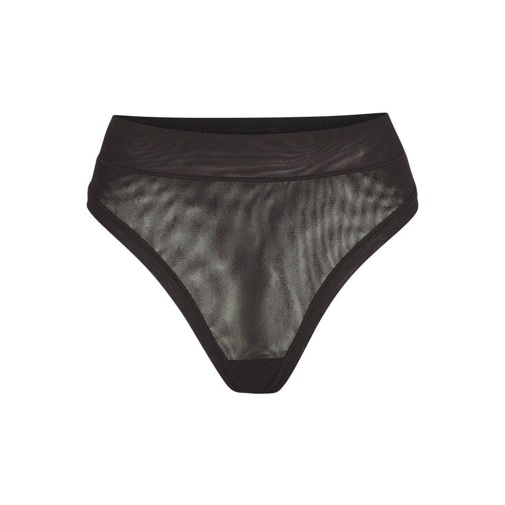 Skims SUMMER MESH Thong Zwart | 52QCEBDWL