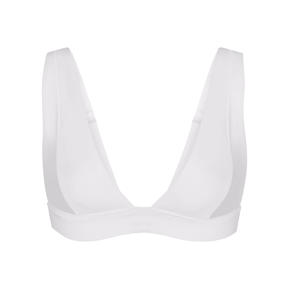 Skims SWIM PLUNGE Bikini Top Wit | 57YQUREVA