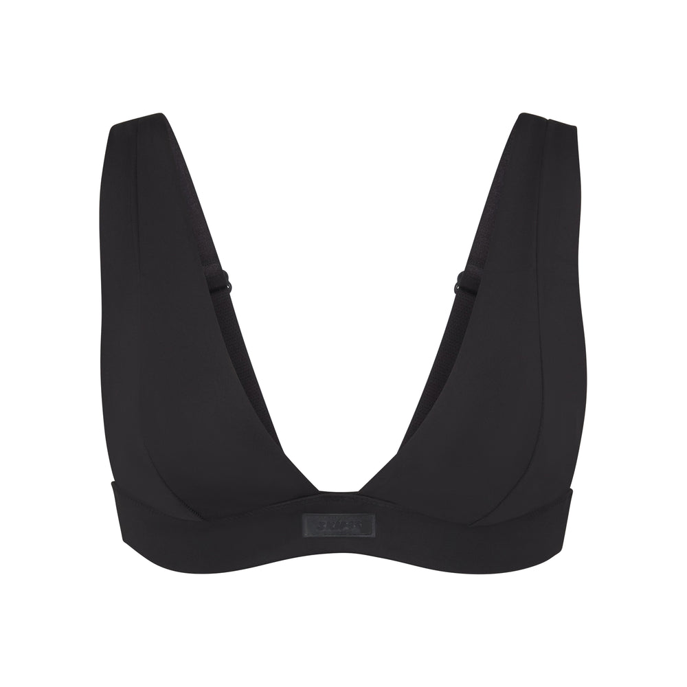 Skims SWIM PLUNGE Bikini Top Zwart | 92QRSADVJ