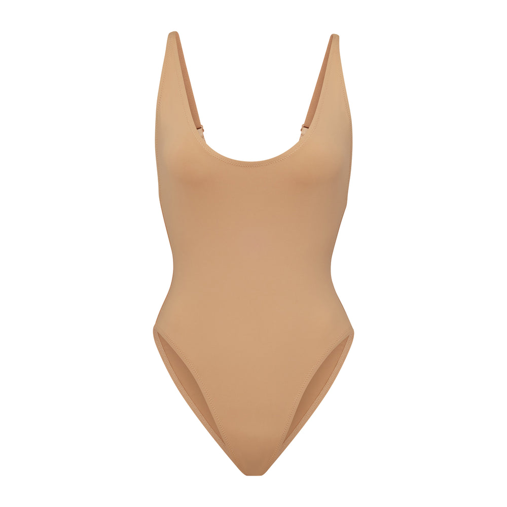 Skims SWIM SCOOP NECK One Piece Beige | 23KXWBARJ