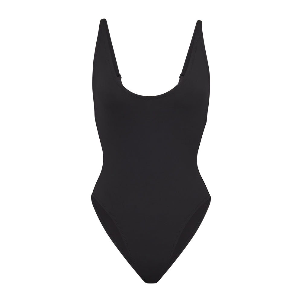 Skims SWIM SCOOP NECK One Piece Zwart | 76OHMRYLT