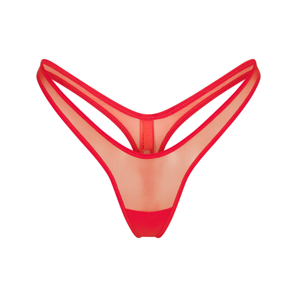 Skims ULTRA FINE MESH MICRO DIPPED Thong Oranje | 06YREZCXU