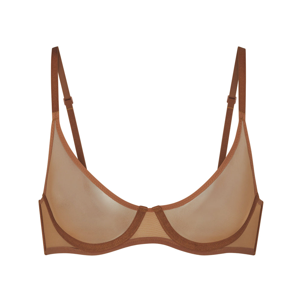Skims ULTRA FINE MESH SCOOP Underwire Bra Abrikoos | 12ELVHXIW