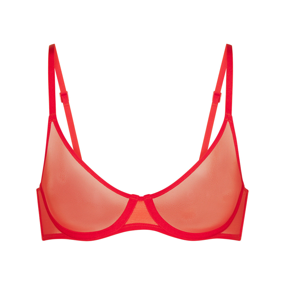 Skims ULTRA FINE MESH SCOOP Underwire Bra Oranje | 57SQHOCXP