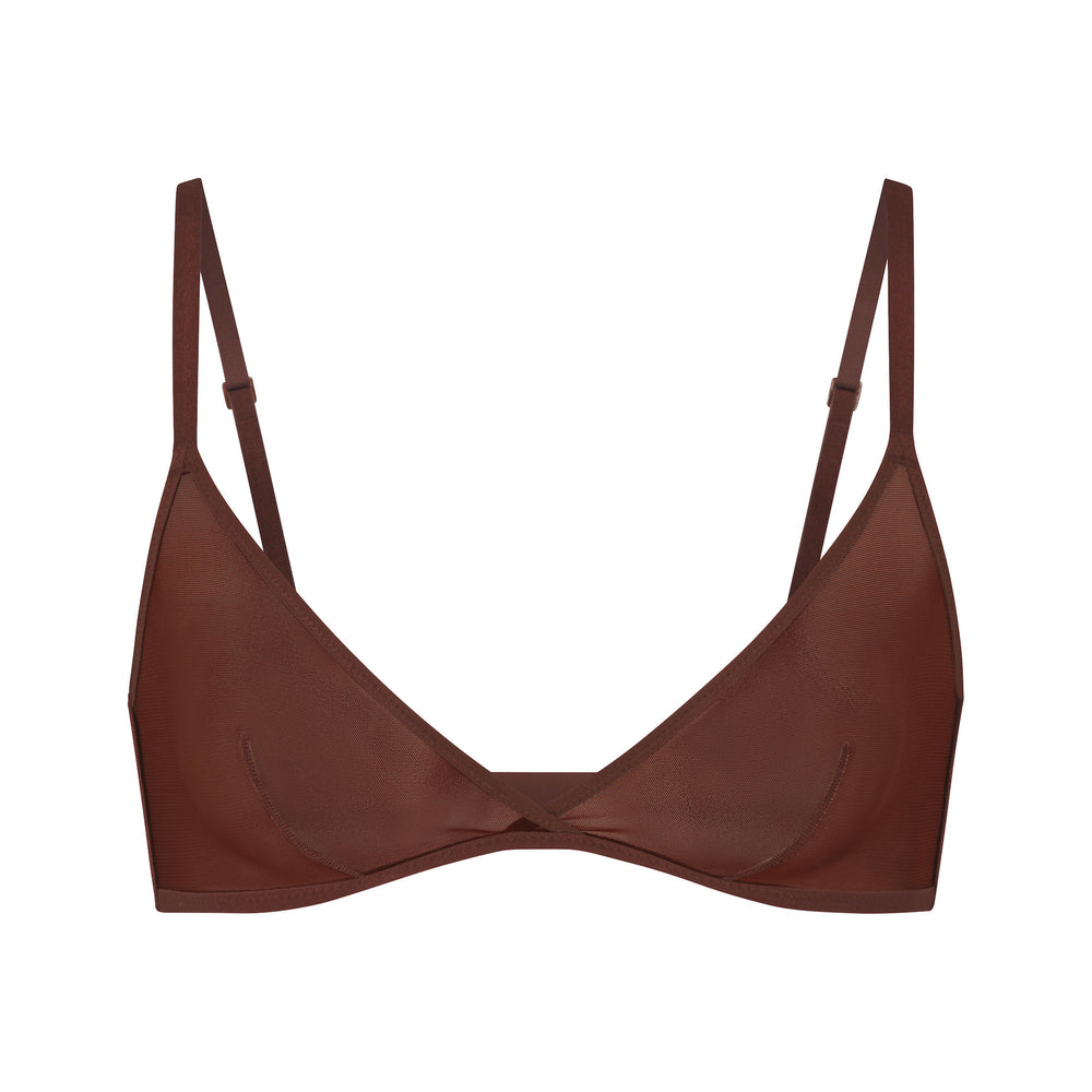 Skims ULTRA FINE MESH TRIANGLE Bralette Chocola | 45MQSIZLO
