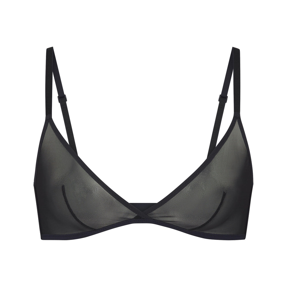 Skims ULTRA FINE MESH TRIANGLE Bralette Zwart | 58BTCHGKY