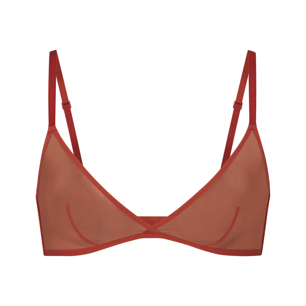 Skims ULTRA FINE MESH TRIANGLE Bralette Bruin | 93XYHAVKC