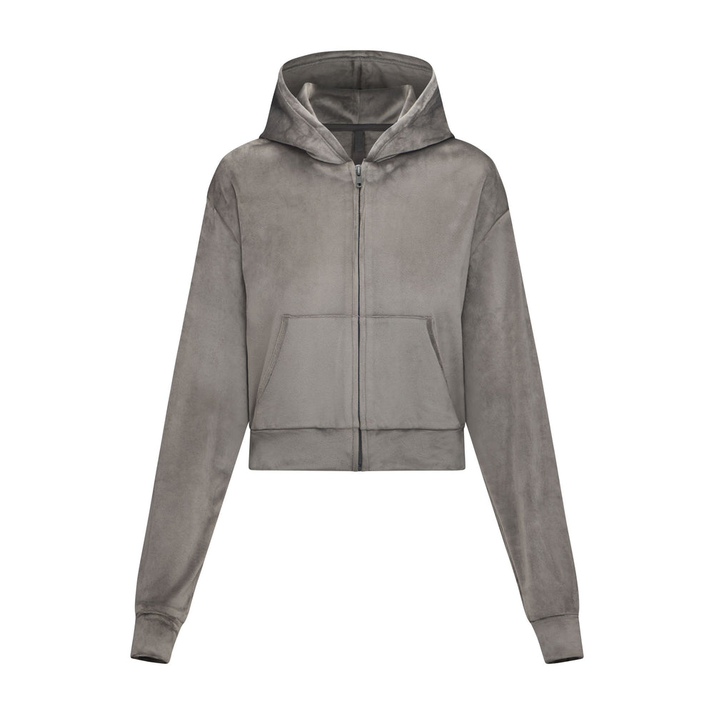 Skims VELOUR Hoodie Diepgrijs | 70RSFVQWU
