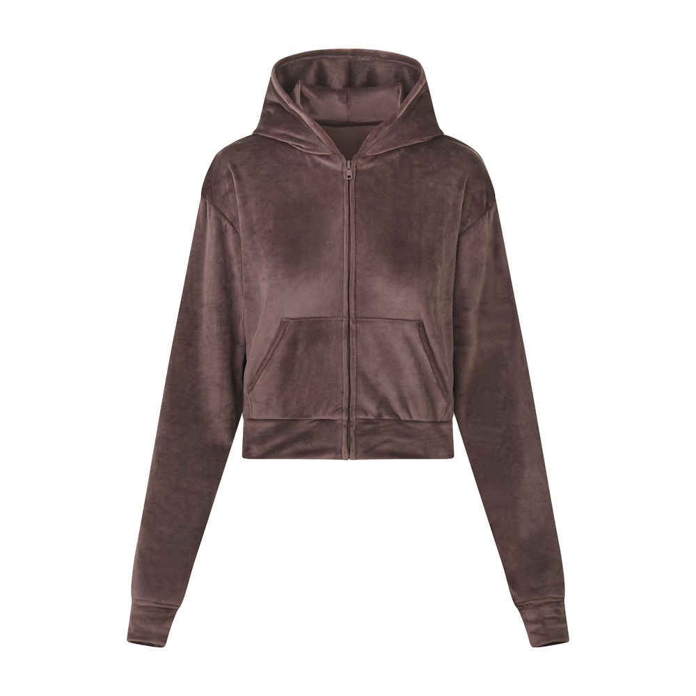 Skims VELOUR Hoodie Paars Grijs | 54TVFBUXJ